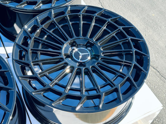 Gloss Black Mercedes 5X112 Wheel BENZ E300 E350 S450 S550 Staggered 20" Rim