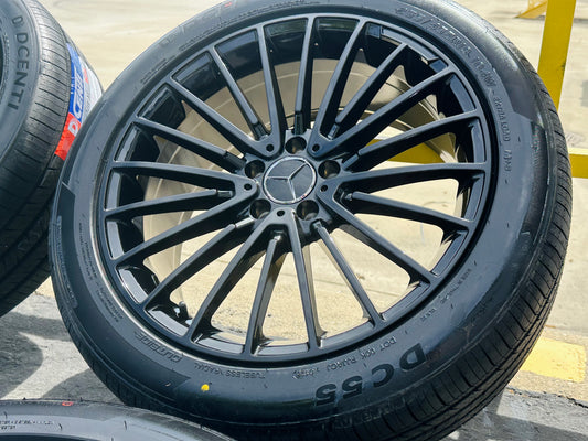 New Black 19" Mercedes 5X112 Wheel E300 E350 S450 S550 Squared AMG Rim Tire